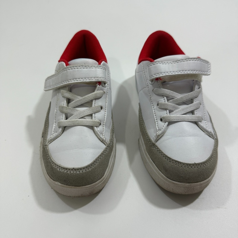 Wonder Nation Toddler White Gray Red Hook/Loop/Lace Shoes Sneakers Size 11 - Picture 3 of 10
